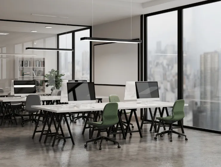 Nowoczesne biuro typu open space – profesjonalne sprzątanie biur w Lublinie