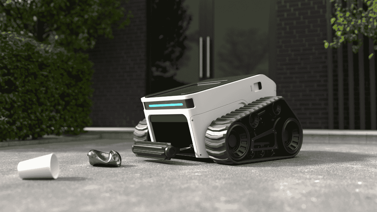 Nowoczesny robot sprzątający do utrzymania czystości na terenach zewnętrznych